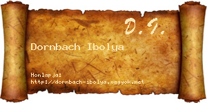 Dornbach Ibolya névjegykártya