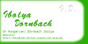 ibolya dornbach business card